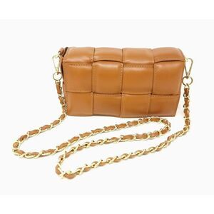 BNWT German Fuentes Heidi Genuine Italian Leather Padded Quilted Crossbody Bag